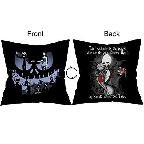 18X18 In Christmas Reversible Decorative Pillowcase Your Soulmate Is The Person Who Mends Your Broken Heart Throw Pillow Cover For Gothic Room Couch Sofa Decor,Gifts For Couples #TOP1