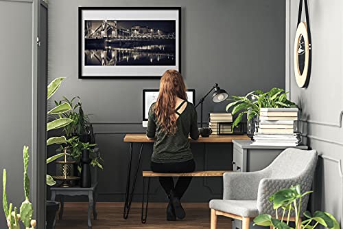 Affiche encadrée 70x50 cm Pont d'architecture Tulup en MDF