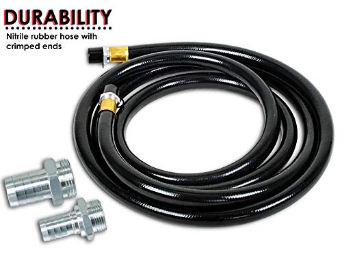 Fuelworks Diesel Fuel Transfer Pump Kit Portable 10GPM/40LPM Heavy Duty Electric DC 12V Alligator Clamps Includes Aluminum Manual Nozzle Delivery Suction Hose and Filter (Not For Gasoline)