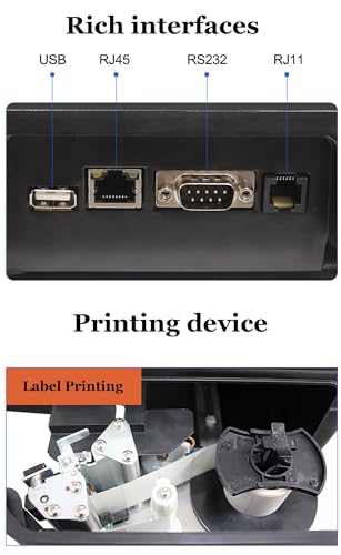 Báscula comercial digital con impresora, 30kg miniatura 4