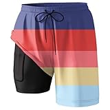 Patrón colorido: pantalones cortos de baño para hombres con patrones de árboles coloridos que se pueden usar como en una isla. Se desvanecen o corren después del lavado no permanecen siempre brillantes y coloridos.