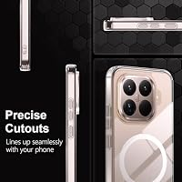 Fitudoos Hülle für Xiaomi 15T Pro, Robuste PC-Rückseite Case+Stoßfesten TPU-Kante, Militärischen Grad Schutz Hülle, Schutz Magnetisch & Anti-Gelb Stoßfeste Handyhülle - Transparent – Ansicht 5
