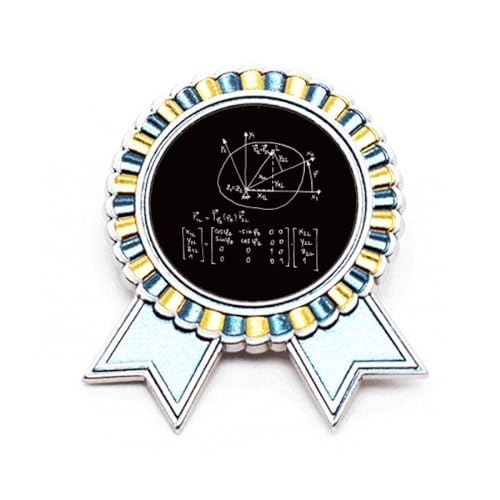 Broche cercle Math Knowledge métal Art déco bijou géométrique M