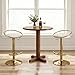 MRITWAII Bar Stools Set of 2, Adjustable Swivel Counter Height Barstools with Upholstered Seat, PU Leather Counter Stools for Bar, Kitchen Island, Dining Room, Gold