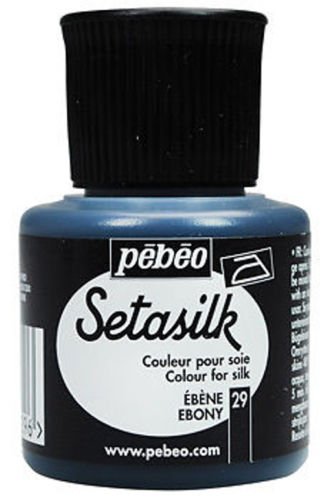 PEBEO Setasilk Silk Fabric Paint 45ml Bottle - Ebony