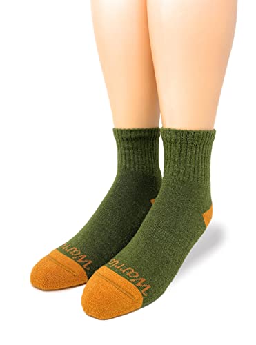 Warrior Alpaca Socks - Comfort Cushioned Retro Solid Quarter Crew for Adults - Unisex