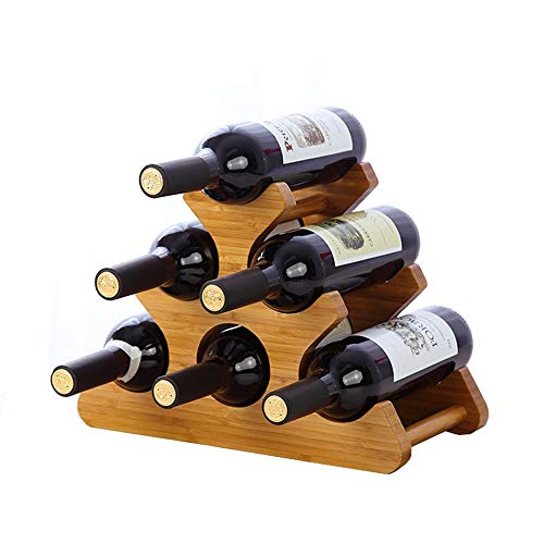 Soporte para botellas apilable color marrón 25.5x35x18cm miniatura 1