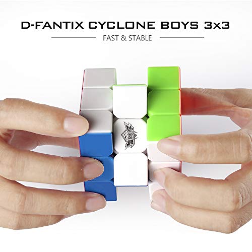 Image of D-FantiX Cyclone Boys 3x3 Speed Cube Stickerless Magic Cube 3x3x3 Puzzles Toys (56mm)