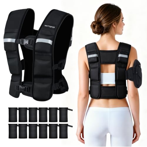 Adjustable Weighted Vest for Women Men 0.7-18 lb Walking Strength Training by WICTTISPOSI - Used condition - US$62.99