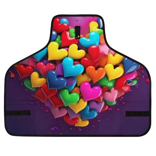 Delantal de Trabajo con Corazones y 8 Bolsillos Ajustable miniatura 1