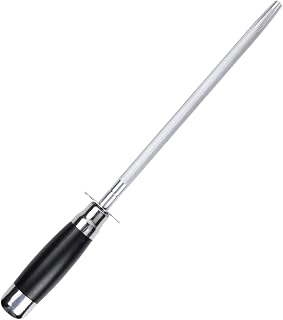 Professional Sharpening Bar, Manual Steel Knife Sharpener, 8" Kitchen Knife Sharpener, Honing Steel Manual Knife Sharpener, High Carbon Steel Sharpener for Master Chef