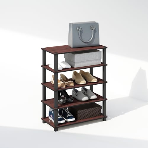 Librerías de madera y plástico para esquinas estanterías modulares negras de 3 niveles 4