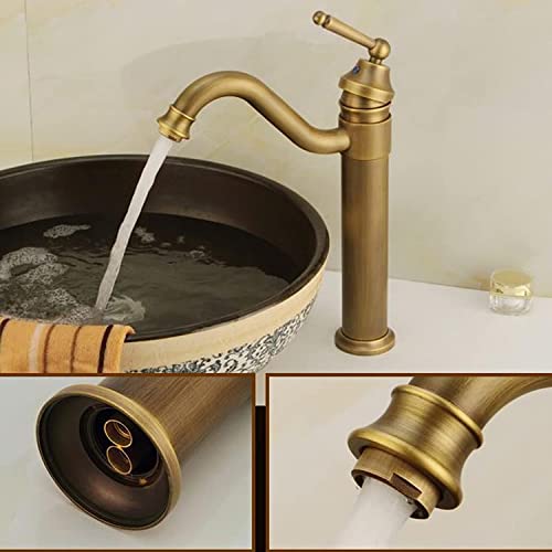 Robinet lavabo résistant laiton bronze antique rétro sans fuite - 6