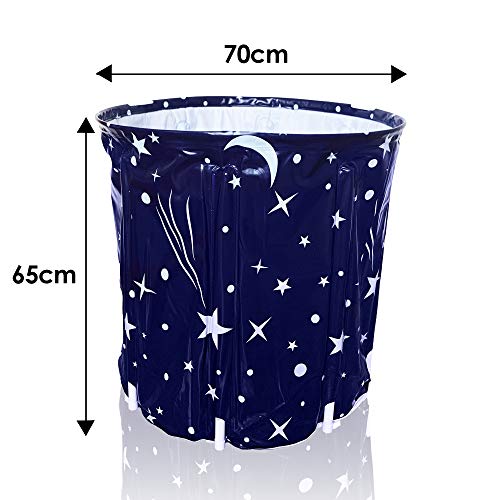 Cavendi mobile faltbare Badewanne fuer Dusche 65x70cm tragbare Kunststoff Faltbadewanne Badeeimer Erwachsene - Image 5