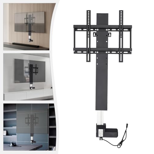 MEELRYD Ascensore TV motorizzato lunghezza 27,56 pollici per 26-57', sollevamento Fehrseher con telecomando max 50 kg, montaggio a parete per mobile universale TV