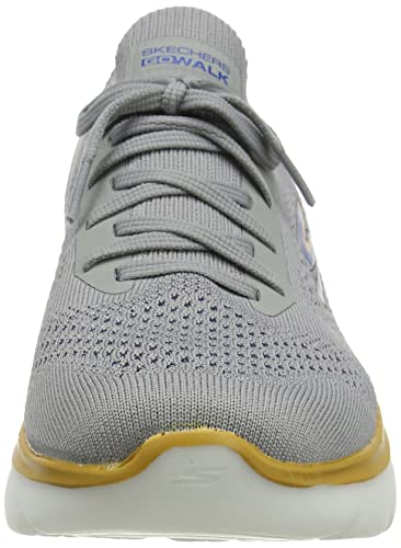 Skechers Skechers Men's Go Walk Hyper BurstRoad Running Shoe, Grey Textile Synthetic, 8.5 US