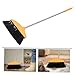 PRETYZOOM Stainless Steel Handle Soft Bristle Broom Dust Pan Wide Angle Floor Sweeper for Home Kitchen