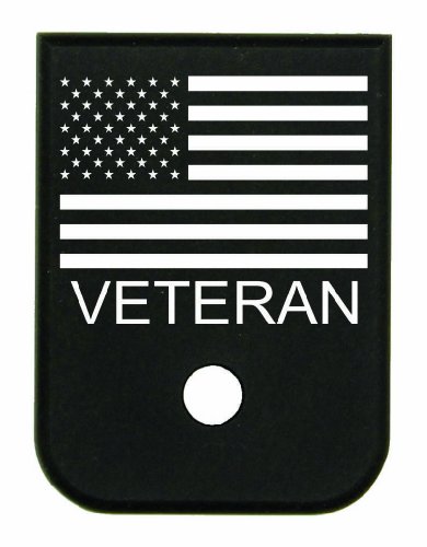 Molon Labe Engraving Magazine Base Floor Plate for Glock Pistols - 9mm & 40 US Flag Veteran