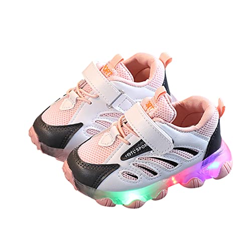 Toddler Baby Boys Girls Sneakers Fashion Led Light Luminous Mesh Breathable Comfortable Slip On Running Sport Shoes4