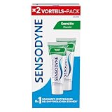 Zahnpasta - Sensodyne Sensitiv Fluorid, 2x75ml, tägliche Zahnpasta zum Schutz vor Karies, bei schmerzempfindlichen Zähnen