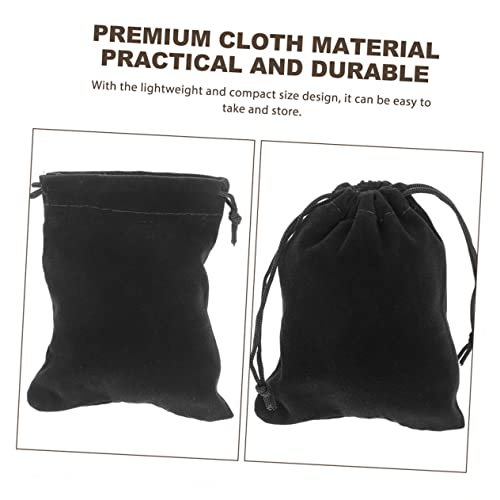 Hemoton 15 Pçs Bolsa De Flanela Bolso Flanela Preto Jóias Batom