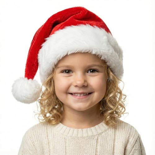 Luxury Santa Hat â€“ Deluxe Thick Plush Christmas Hat f