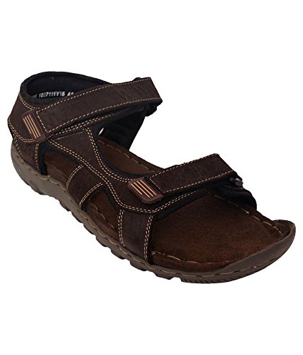 Woodland Men's RB Brown Leather Sandals 