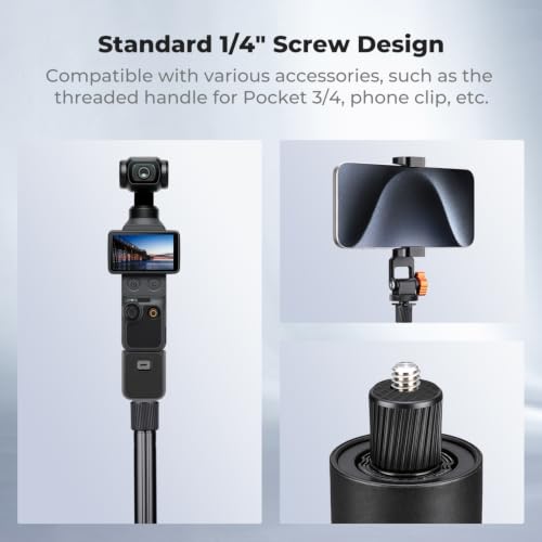 Image of K&F CONCEPT 66 inch 2-in-1 Invisible Selfie Stick Tripod for Insta360 X5 /X4 /X3 /DJI Osmo 360, Extension Pole Adjustable Handle Grip for Insta 360 Luna Ultra, GoPro, DJI Osmo Pocket 3 /4, Action 5 Pro /6 /4 /3