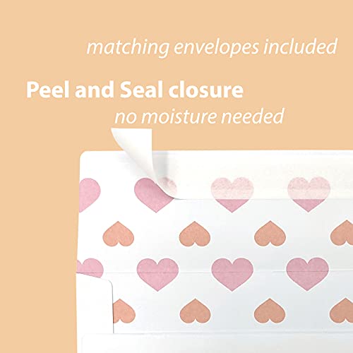 Gooji 4X6 Sweet Thinking Of You Cards (Bulk 20-Pack) Matching Peel-And-Seal White Envelopes | Box Assortment Set, Gold Foil | Cute And Loving Hearts Greeting Cards, Miss You, All Occassions, Get Well, Stationary, Friendship, Sentiments Inside #TOP1