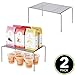 mDesign Juego de 2 estantes de cocina – Soportes para platos individuales...