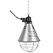 Kerbl Infrarot Wärmestrahler für Ferkel / Küken (ohne Lampe, Alu-Schirm ř 21 cm, Kabel 5,0 m, inkl. Befestigungskette Tragkraft 20 kg, mit Lüftungsschlitzen) 22318, Silber