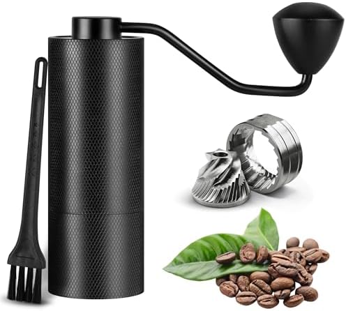 Moedor De Café Manual, Moedor De Café Em Aço Inoxidável Preto, Ca...