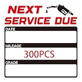 SUMAJU 300 Pcs Oil Change Stickers for Windshield, 2X2 Inch Next Service Due Reminder Labels, No Residue On Static Cling for Car Window