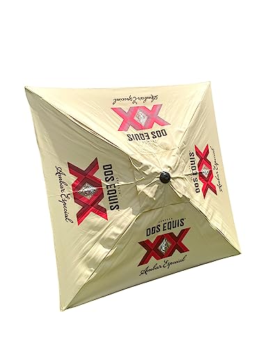 Dos Equis XX Ambar Especial Market Shade Umbrella | 7ft x 6 | Wood Pole