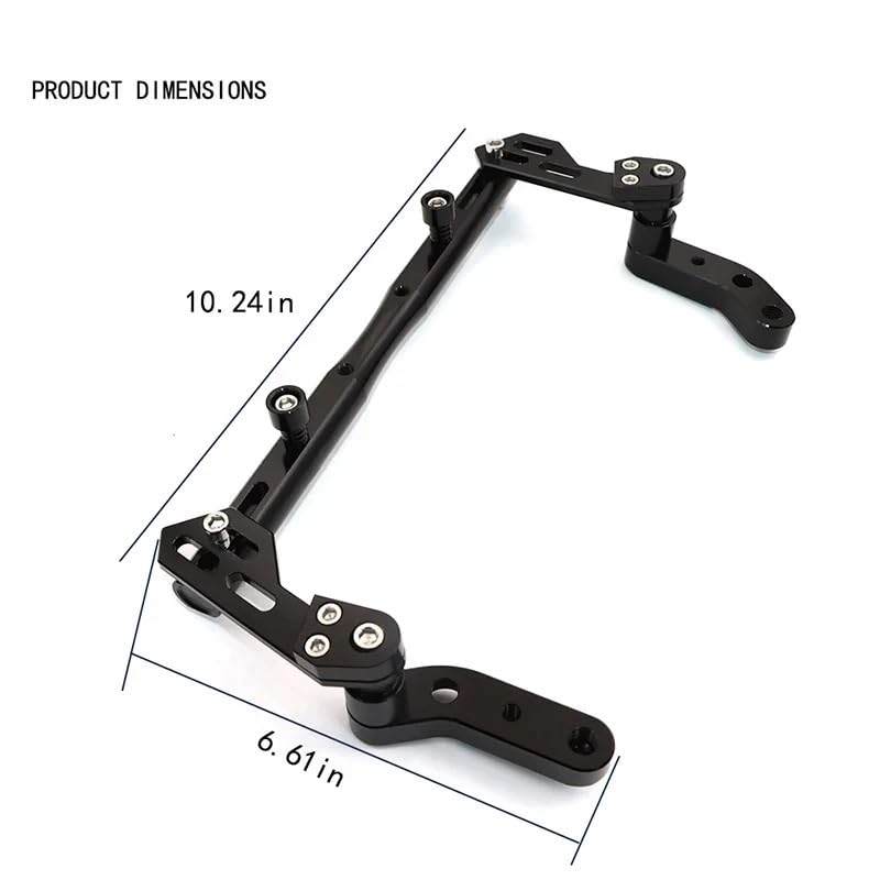 Barra de equilibrio ajustable de manillar moto con soporte multifuncional rojo para Nmax155 5