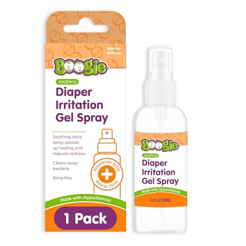 Image of Boogie Hypochlorous Acid Diaper Irritation Gel Spray - 3.4 oz - Baby Essentials for Diaper Rash, Soothing Cleansing Spray
