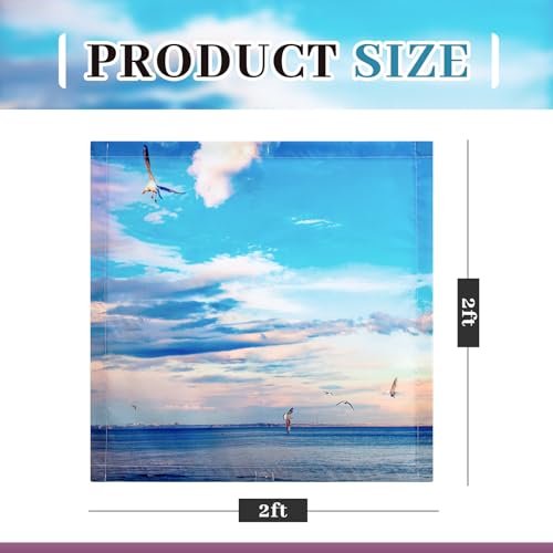 Image of VIHOSE 4 Pcs 2 x 2 Feet Fluorescent Light Covers for Ceiling Lights Classroom Magnetic Light Filters for Reducing Harsh Glare Flicker for Office Classroom Home Drop Ceiling(Sea Gull)