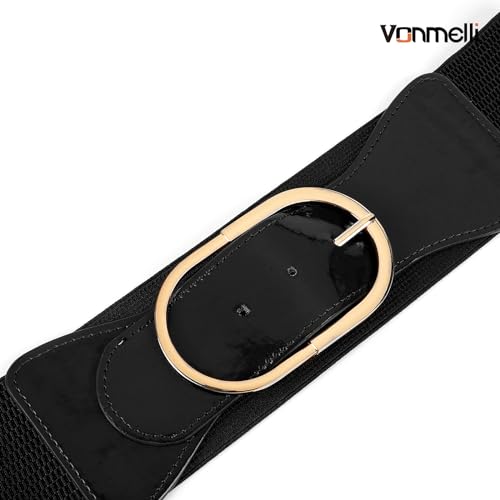 Image of VONMELLI Stretchy Wide Women Belts Elastic Vintage Belts for Women Fashion Ladies Waist Belt for Dress