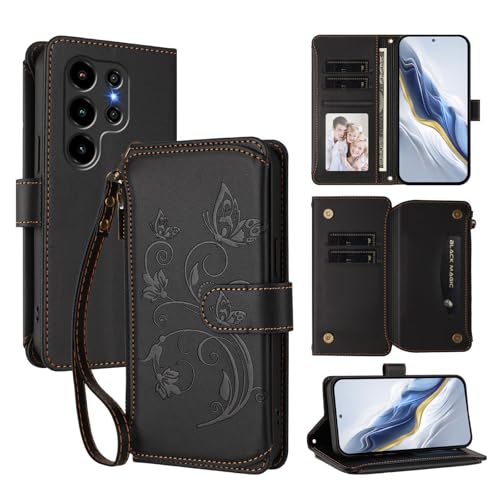 �X�}�z�P�[�X �Ή��@�� for Blackview Wave 10 �X�}�z�P�[�X�y�J�[�h�z���_�[�E�E�H���b�g�E�}�O�l�b�g�o�b�N���E�t���b�v�E�X�^���h�@�\�t���zBlack