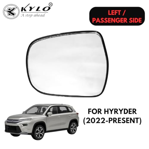 Image of KyloXtreme Urban Cruiser Hyryder (2022-Present) Passenger Side (Left Side) Car Ride Mirror Glass /Tukdi /Sub Mirror Plate