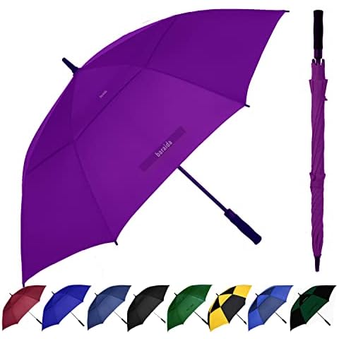 BARAIDA Golf-Regenschirm, groß, 162/168/183 cm, extra groß, übergroß, Doppelüberdachung, belüftet, winddicht Cover