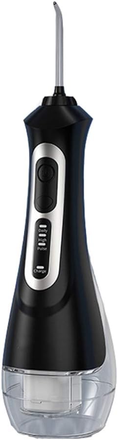 Water Flosser Professional Cordless Dental Oral Irrigator - Portable and Rechargeable IPX7 Waterproof Water Flossing for Teeth Cleaning,200ml Reservoir Home and Travel,White(Black)