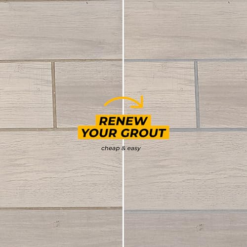 PentaUSA Grout - Premixed Grout Repair Set, 8.8 oz, 2 Pack Tile Grout Tubes, Repairs and Renews Tile Grout in Bathroom and Kitchen, Odorless and Safe Formula - 2 Pack (Grey)