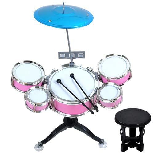 Batterie pour enfants 5 pièces avec tabouret et baguettes pour 3-6 ans