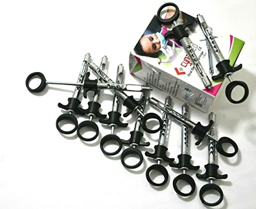 Premium Dental Aspirating Syringe Dental Syringe Dental Anesthetic Syringe 1.8Ml Plastic Handle Dental Instruments -Set Of 12 (Set Of 12-Black) #TOP4