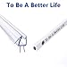 2 Pack Shower Door Bottom Seal, Glass Shower Door Seal Strip Shower Door Seal Frameless Seal Shower Door – Stop Shower Leaks and Create a Water Barrier (3/8” X 39”) (2)