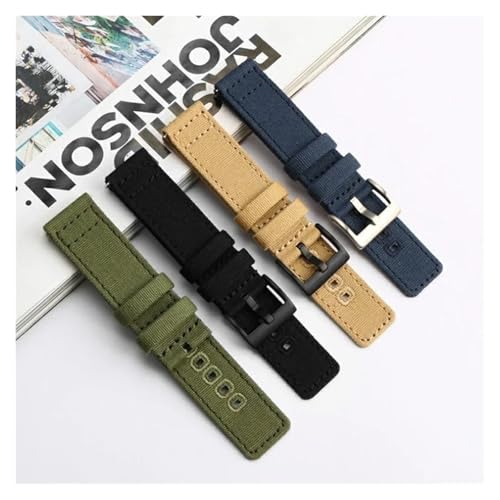 Bracelet montre nylon kaki 20mm 22mm interchangeable - 3