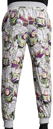 Mad Engine Toy Story Buzz Lightyear All-Over Character Print Adult Pajama Lounge Pants Multicolor3