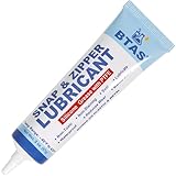 BTAS Zipper Lubricant for Plastic and Metal, Zipper Ease Lube Silicone Grease for Boat Canvas Cooler Bags Clothes Dresses with PTFE Marine Grade 2 Oz