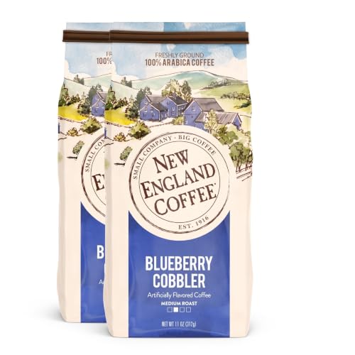 New England Coffee Blueberry Cobbler Medium Roast Ground Coffee, 11oz